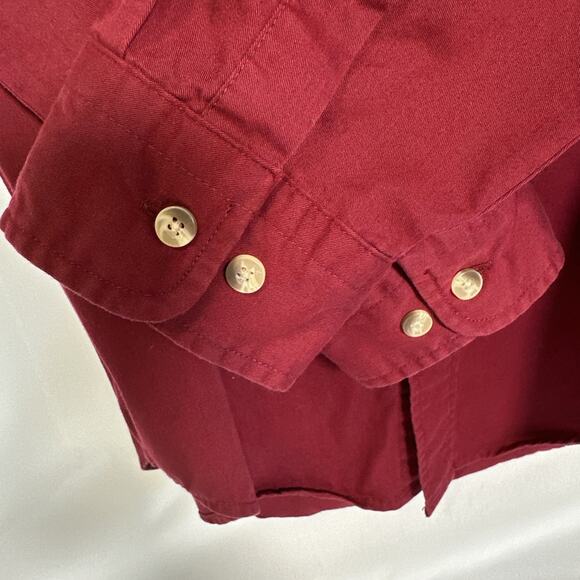 Duck Head Men’s Burgundy Red Button Down Long Sleeve Shirt Size Medium - Picture 5 of 10